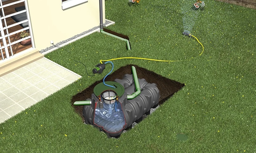 Ondergrondse regenwatertank