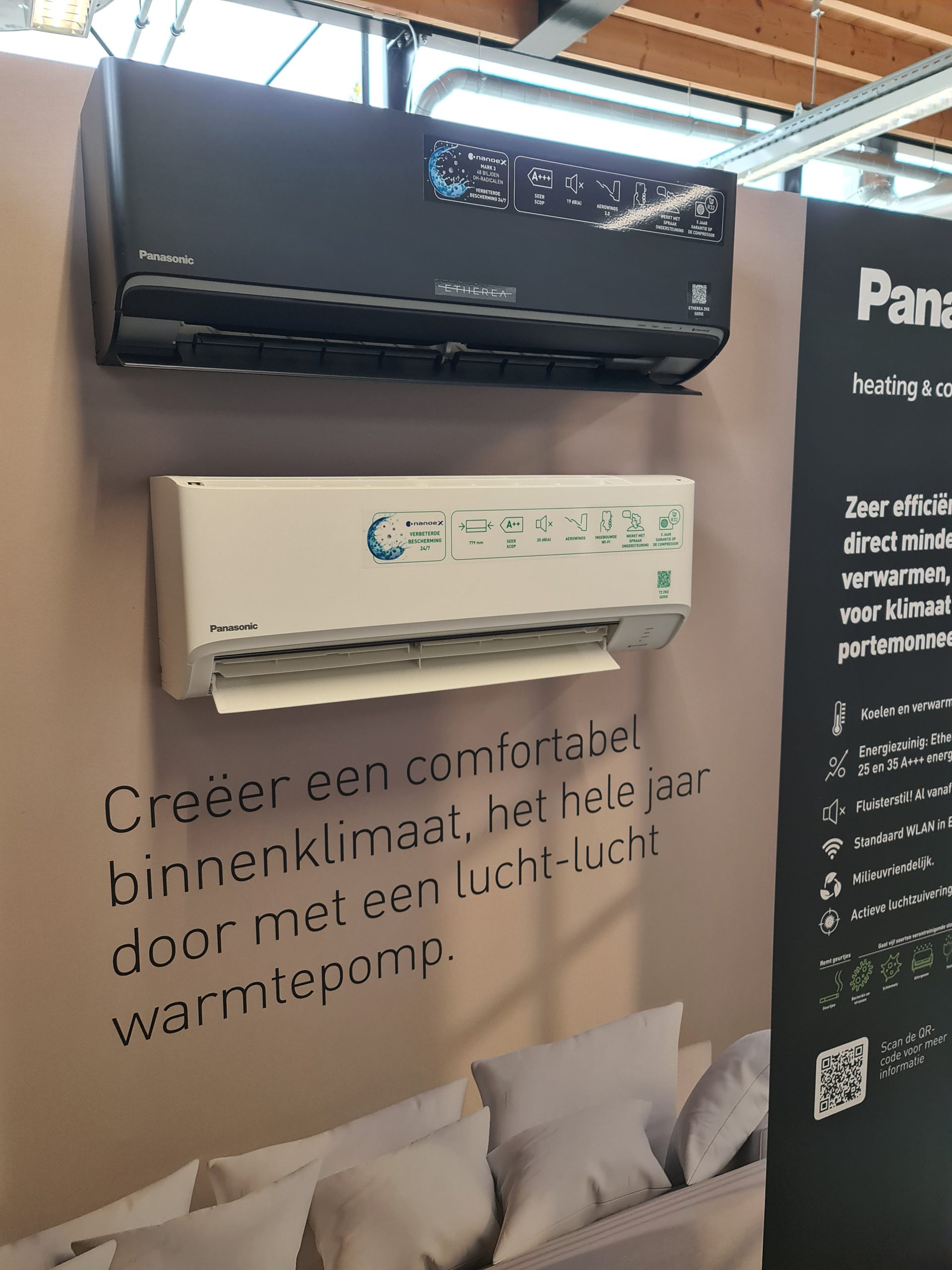 Panasonic airco in de showroom